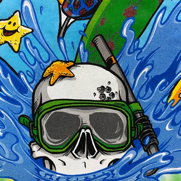 Grateful Dead Summertime Surf Men’s Tie Dye Shirt - Picture 10 of 12